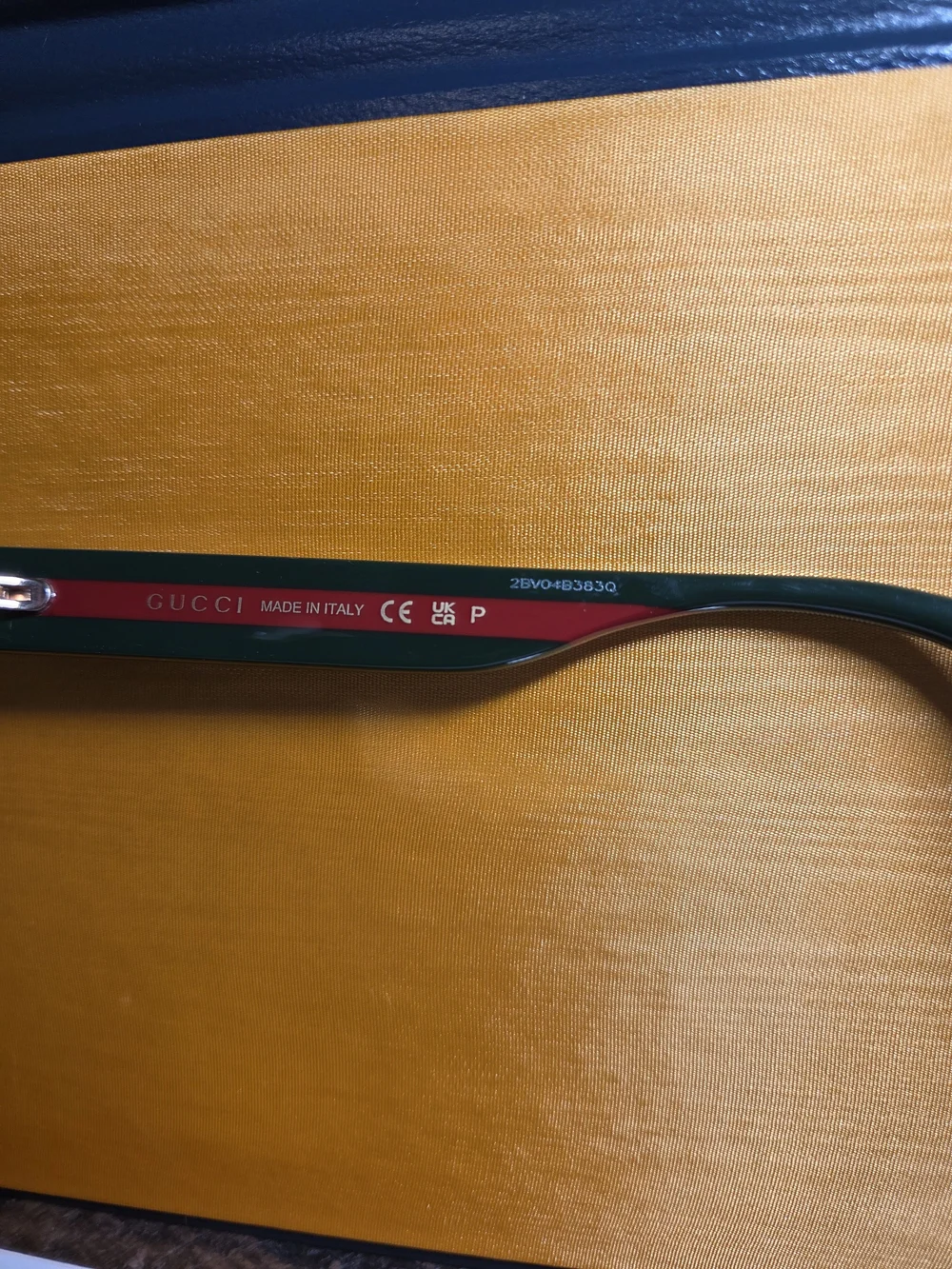 Gucci Black Rectangle Polarized Sunglasses GG0341S NWT